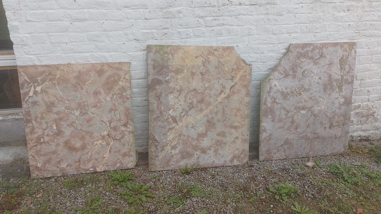Lot 3 plaques de marbre, Enlèvement