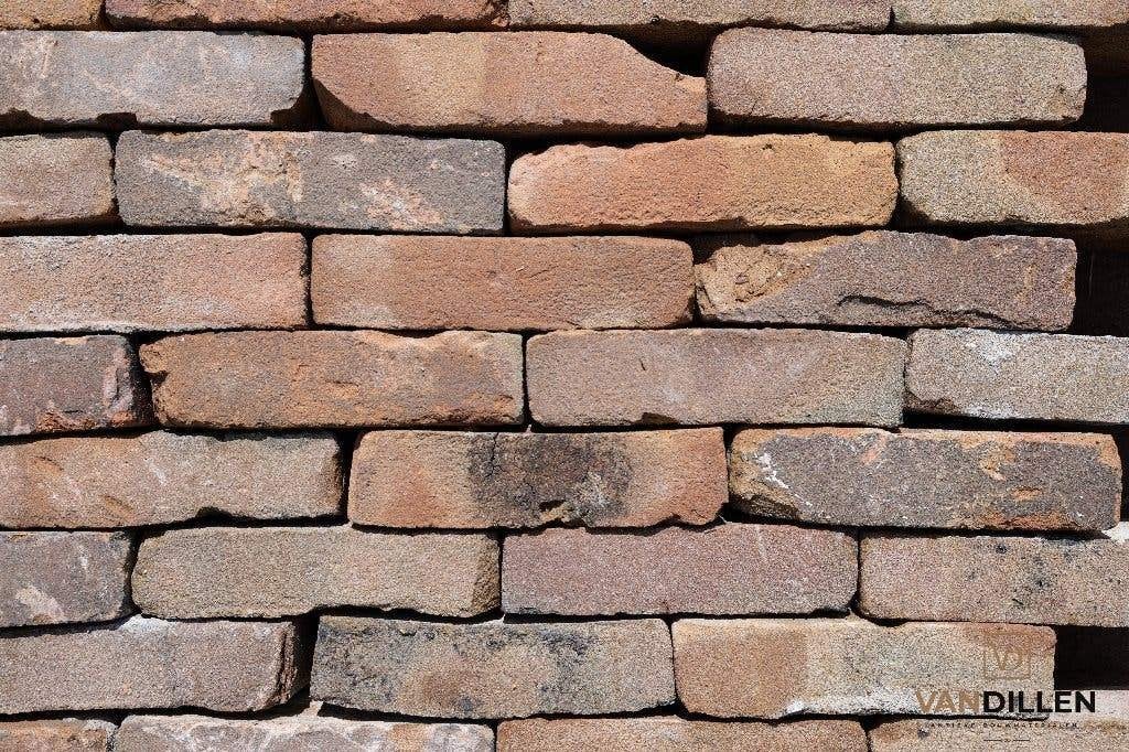 Briques anciennes orange-brun 21 x 5 cm - 105 m², Enlèvement, Comme neuf, Briques