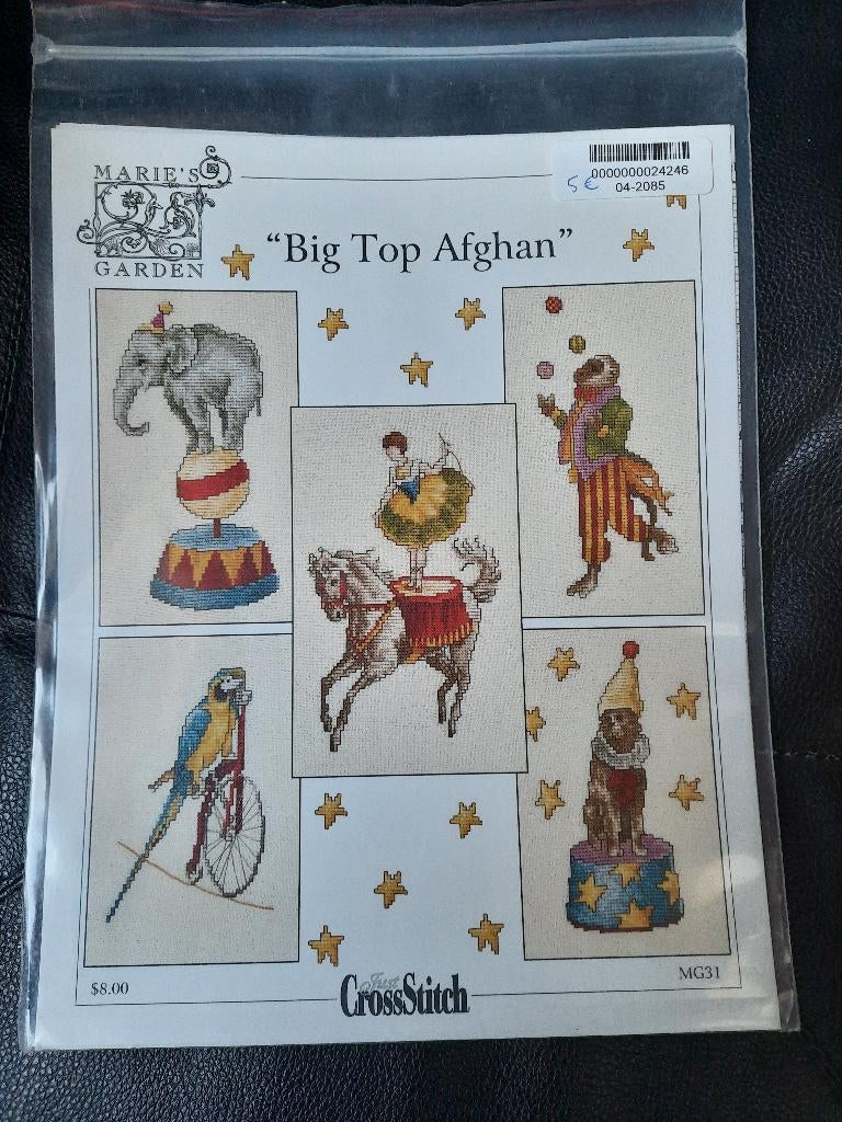 Motif - Big Top Afghan - Marie's Garden, Hobby & Loisirs créatifs, Broderie & Machines à broder, Enlèvement ou Envoi, Comme neuf