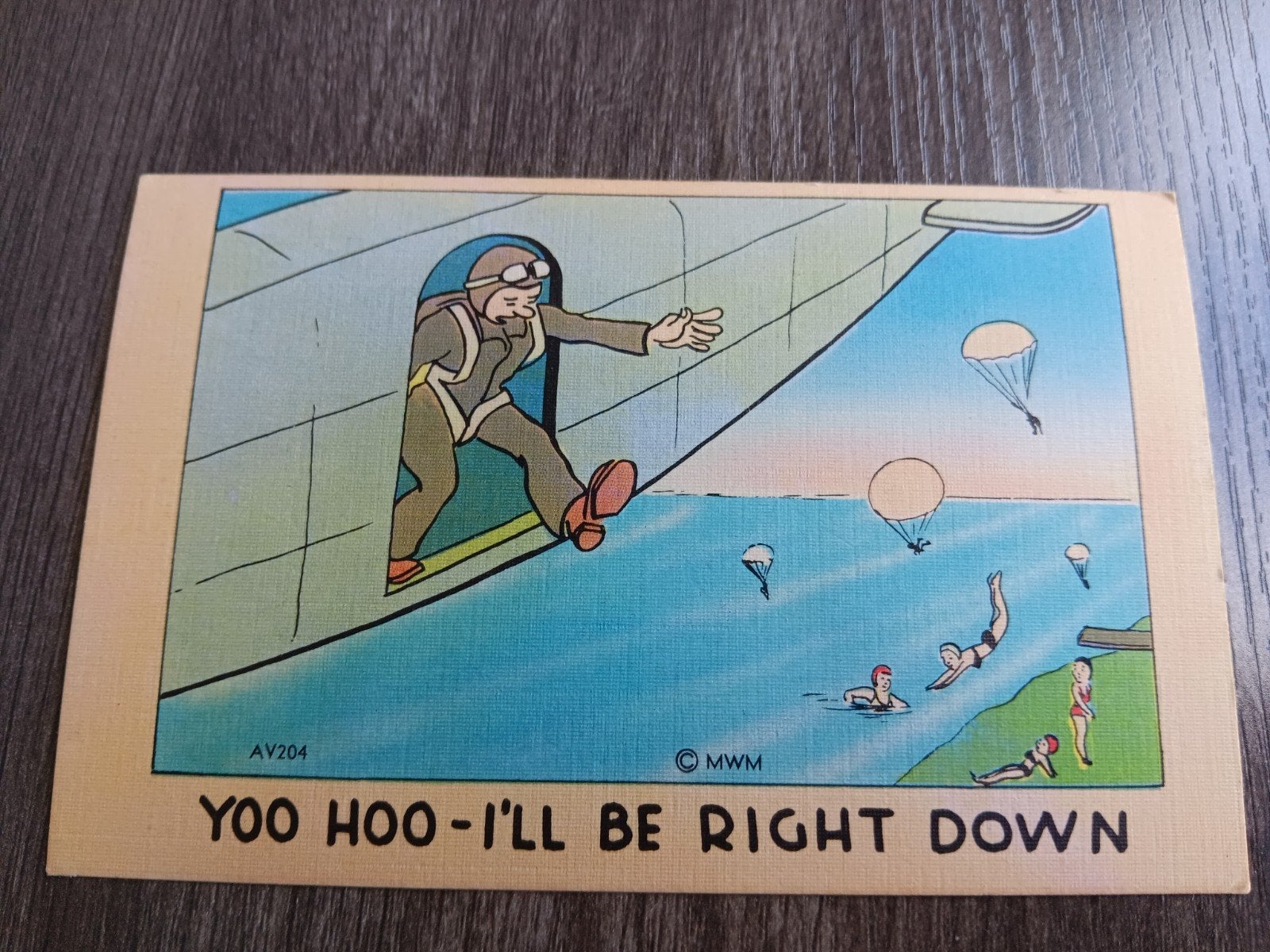 us ww2 postcard comic, Ophalen of Verzenden