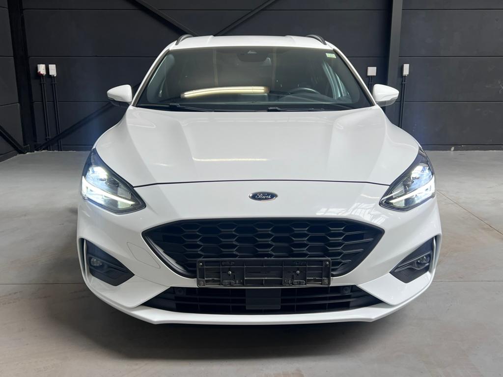 Ford Focus 1.5i St-line, 150pk Automaat, bj2019, 123.000km, Leder en Stof, Wit, Bedrijf, Dealer onderhouden