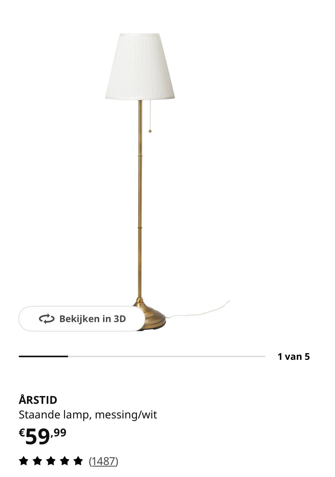 Standlamp ikea nieuwe, Huis en Inrichting, Lampen | Vloerlampen, Ophalen, Nieuw, Metaal