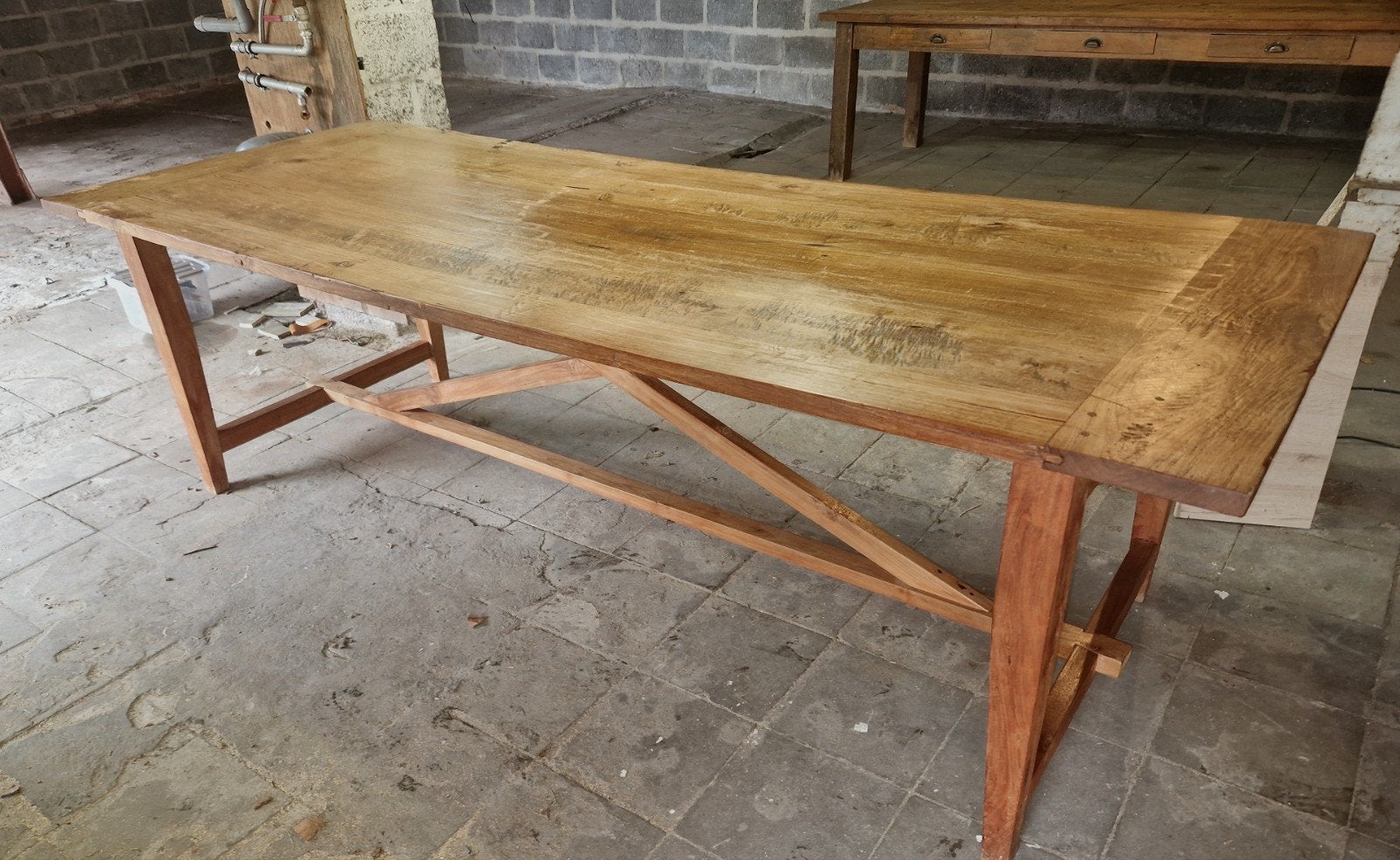 Table de ferme française 260 cm, Maison & Meubles, Tables | Tables à manger, Enlèvement