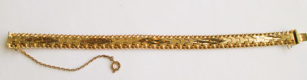 bracelet de 19 cm de long 26 gr. avec fermeture à bijou, Bijoux, Sacs & Beauté, Enlèvement ou Envoi, Utilisé, Or, Acier