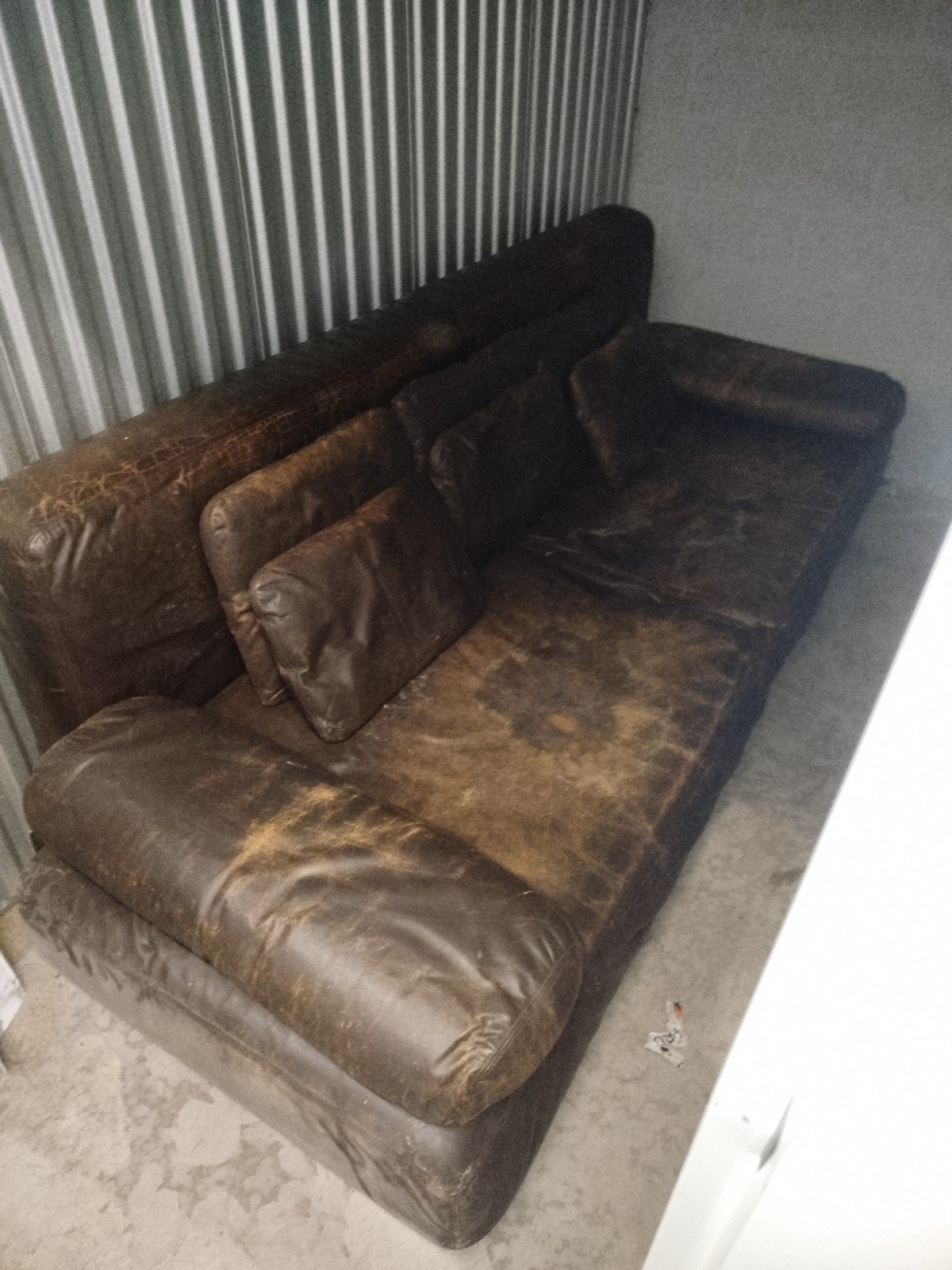 canape, 200 à 250 cm, Enlèvement, Utilisé, Cuir