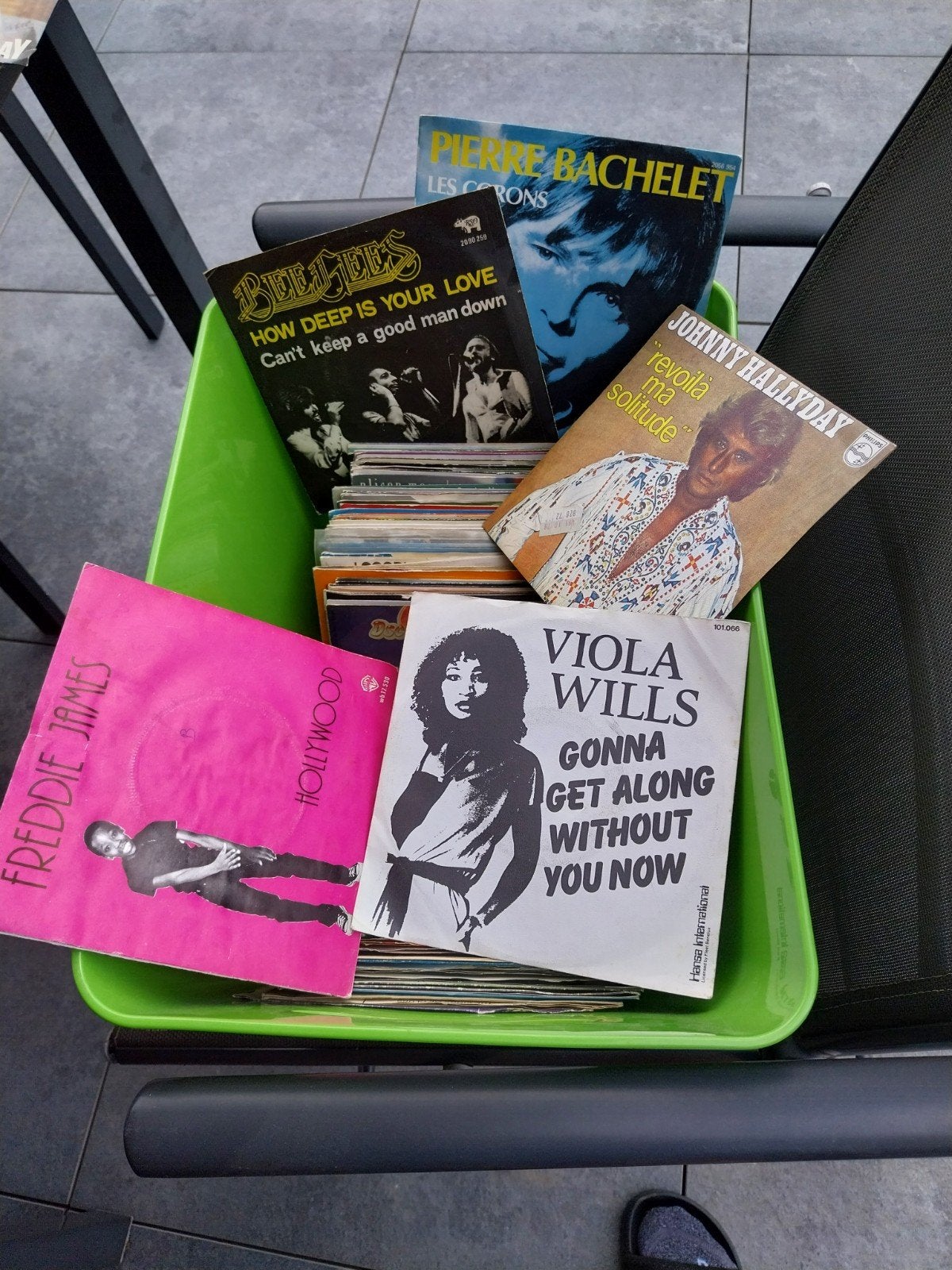 Lot de +/- 190 vinyles 45 tours, Cd's en Dvd's, Vinyl | Overige Vinyl, Ophalen