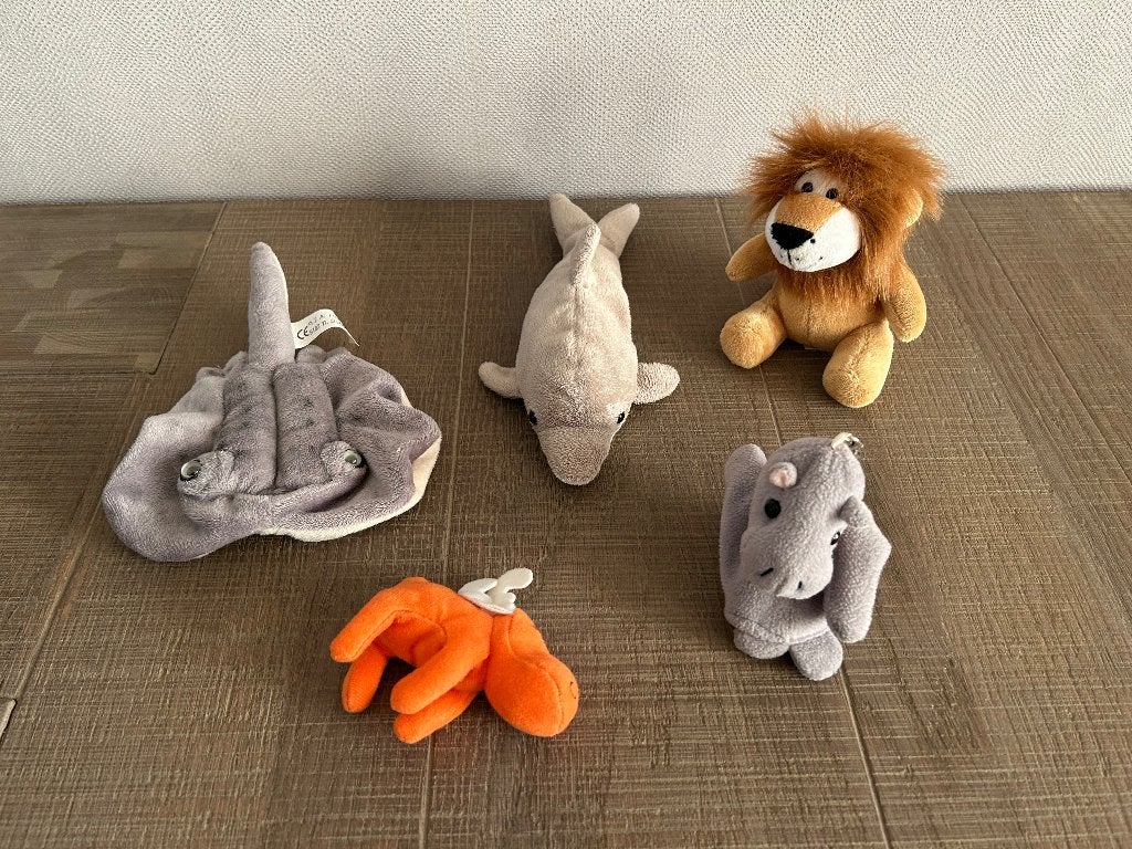 Set knuffeltjes dieren, Kinderen en Baby's, Ophalen of Verzenden, Zo goed als nieuw