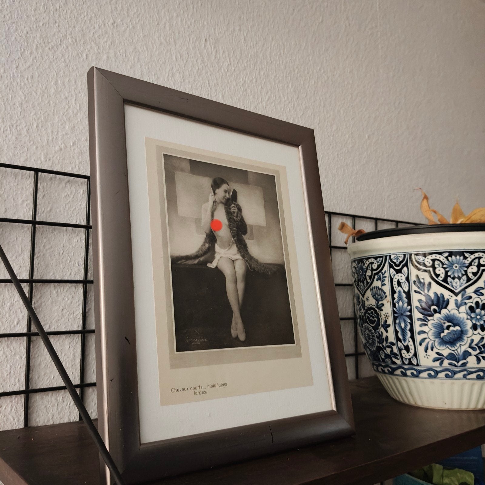 Originele Art Deco fotopagina – Mandel Paris – Ingelijst, Huis en Inrichting, Ophalen of Verzenden, Zwart