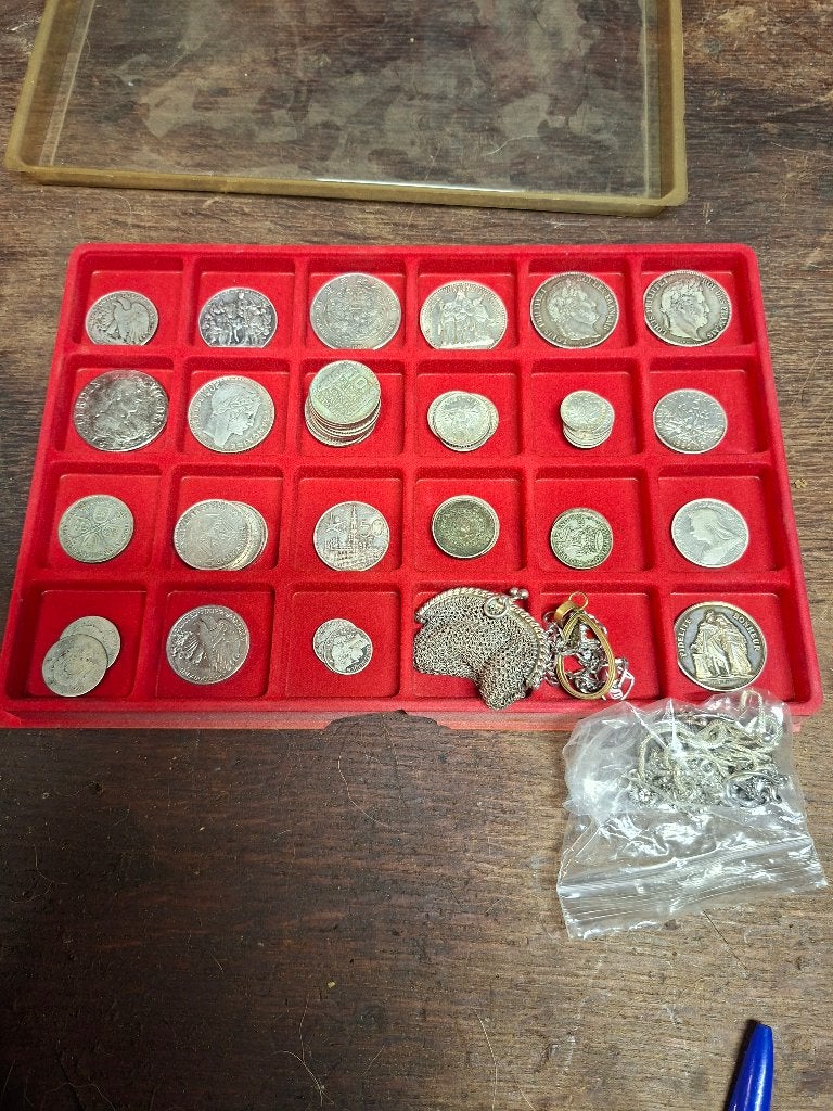 Lot pieces en argent, Timbres & Monnaies, Monnaies | Belgique, Enlèvement, Argent, Monnaie en vrac, Argent