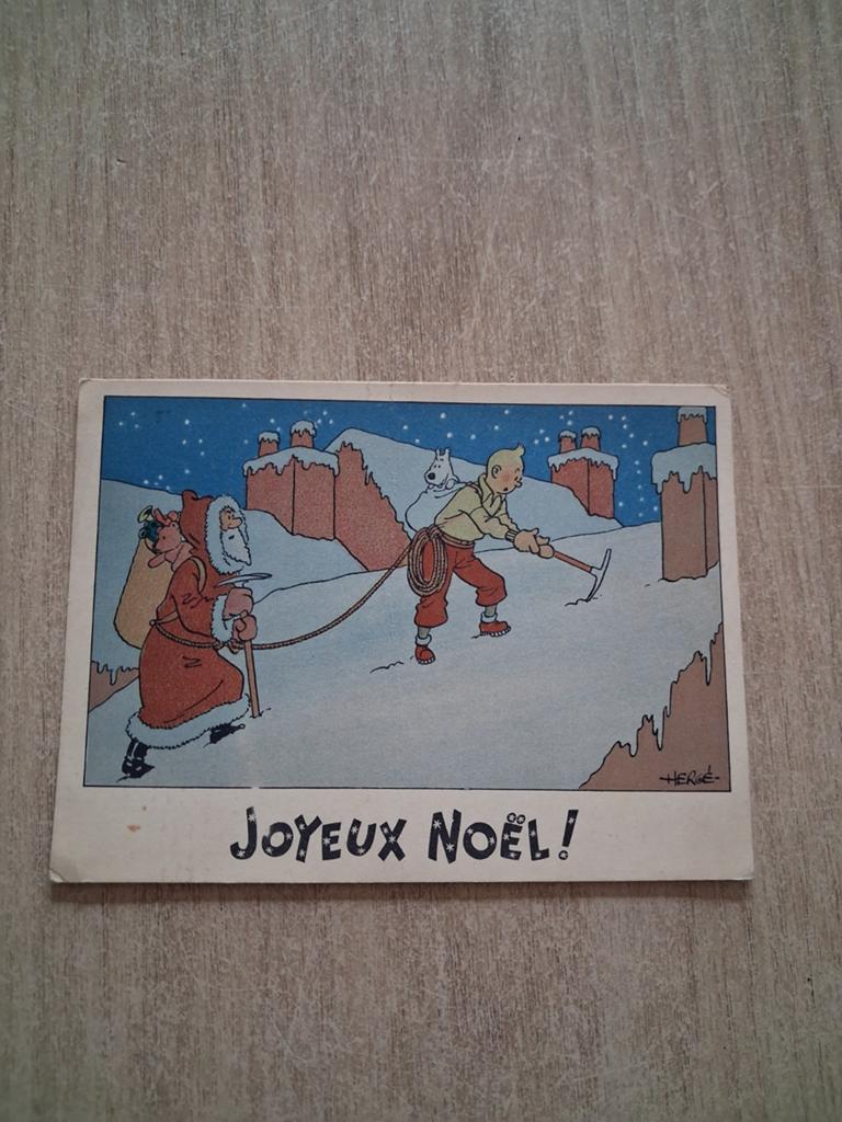 Ancienne cp tintin joyeux Noël