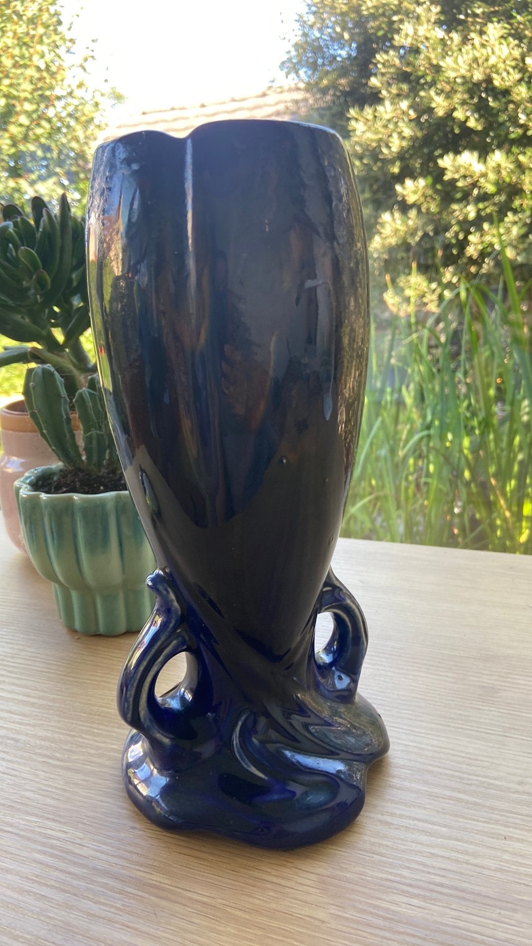 Art deco vaas thulin, Huis en Inrichting, Woonaccessoires | Vazen, Ophalen, Gebruikt, Blauw