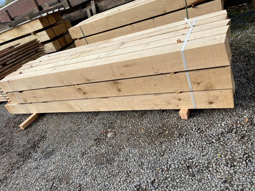 Poutres en chêne de 400 cm de long 15x15, Enlèvement, Comme neuf, Poutres