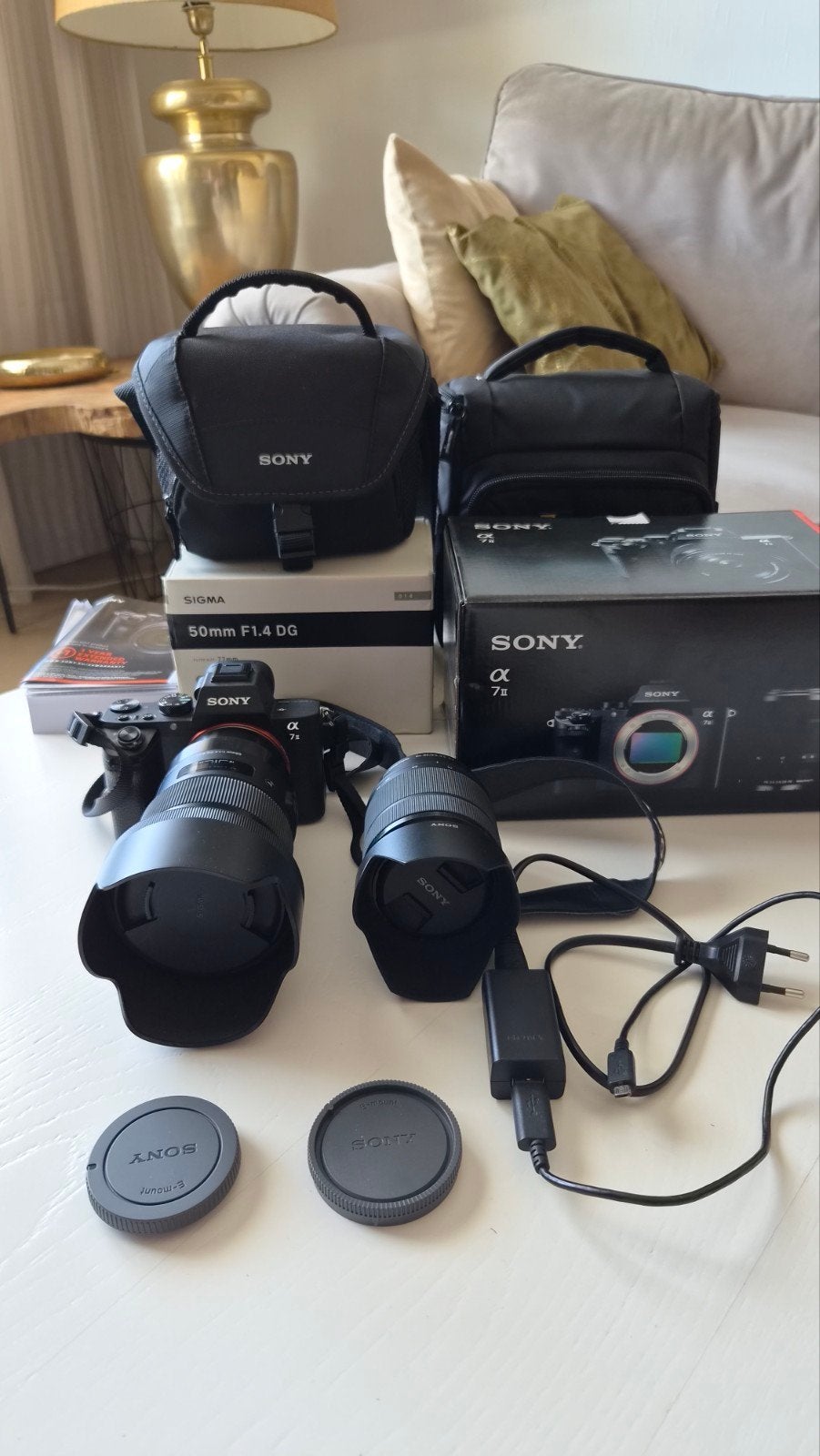 Sony a7ii camera , sigma 50mm f1.4, Audio, Tv en Foto, Fotocamera's Digitaal, Ophalen, Sony