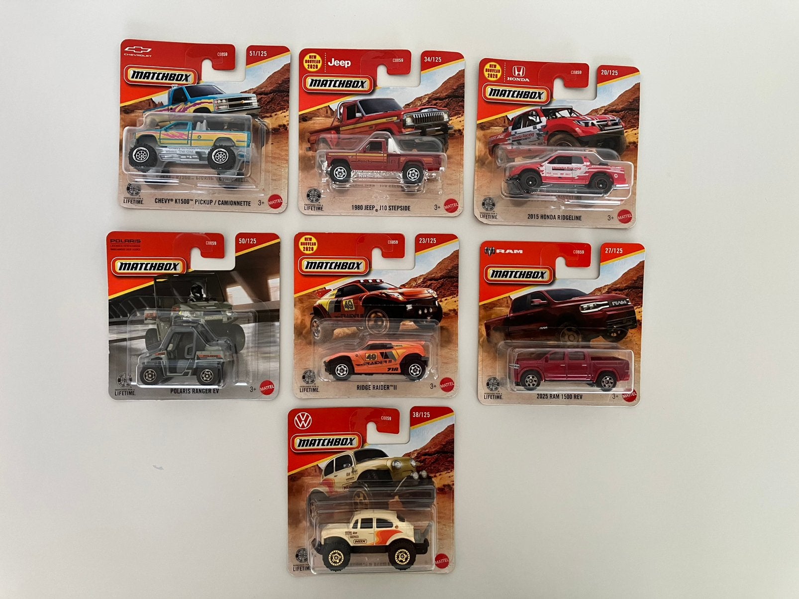 Matchbox Offroad, 4x4 & Pickup collectie – 7 modellen, Ophalen of Verzenden, Nieuw
