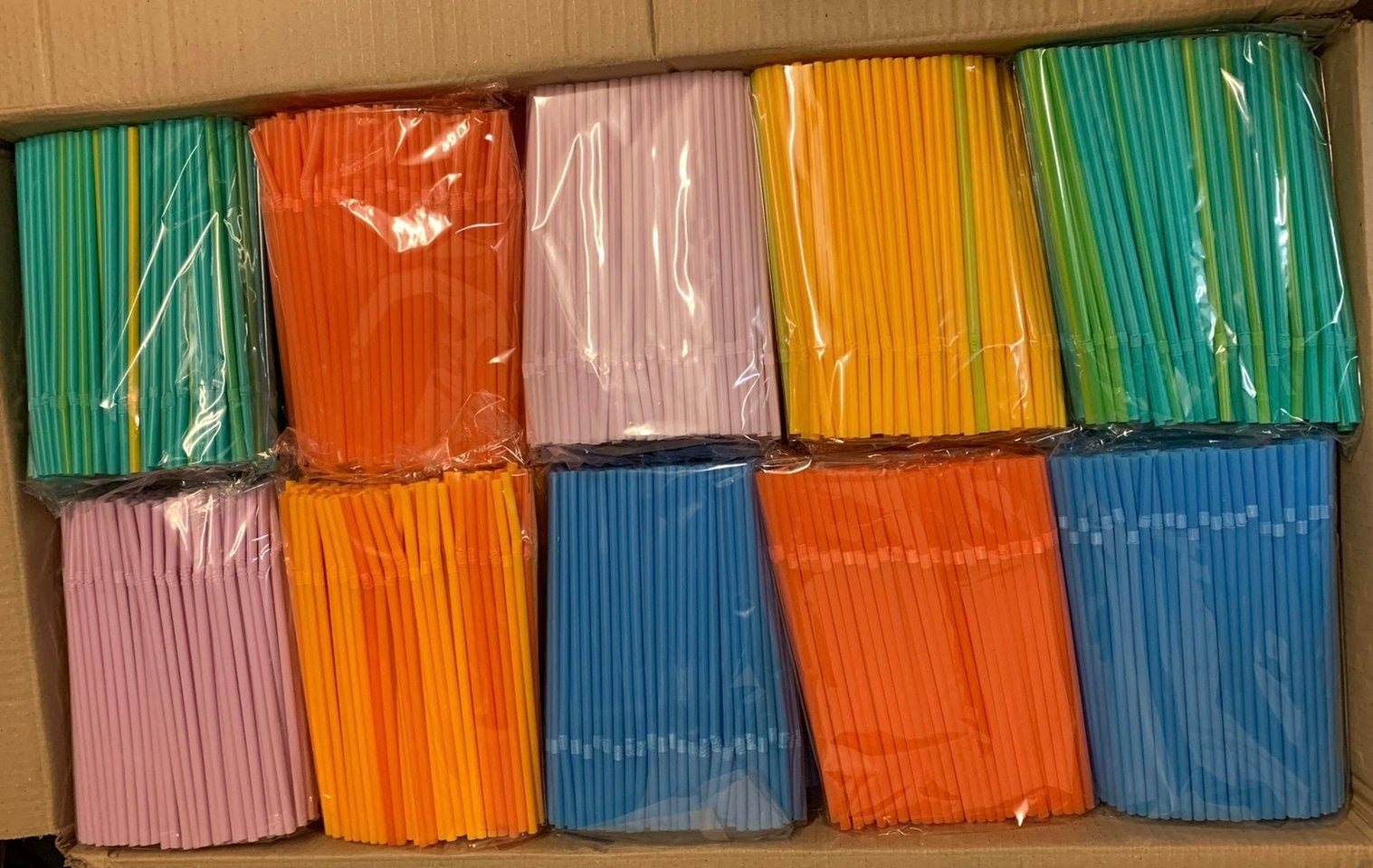 Opvouwbare en STEVIGE plastic rietjes! doos van 10.000 stuks, Ophalen of Verzenden