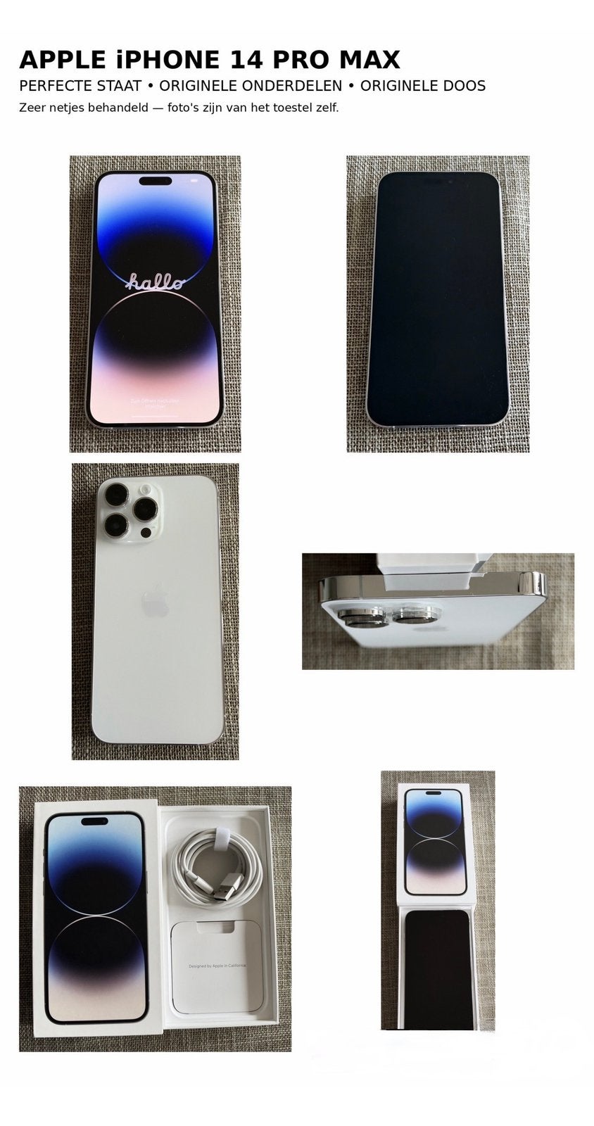 APPLE IPHONE 14 PRO MAX 256GB, SILVER! IN PERFECTE STAAT!, Ophalen of Verzenden, Zo goed als nieuw