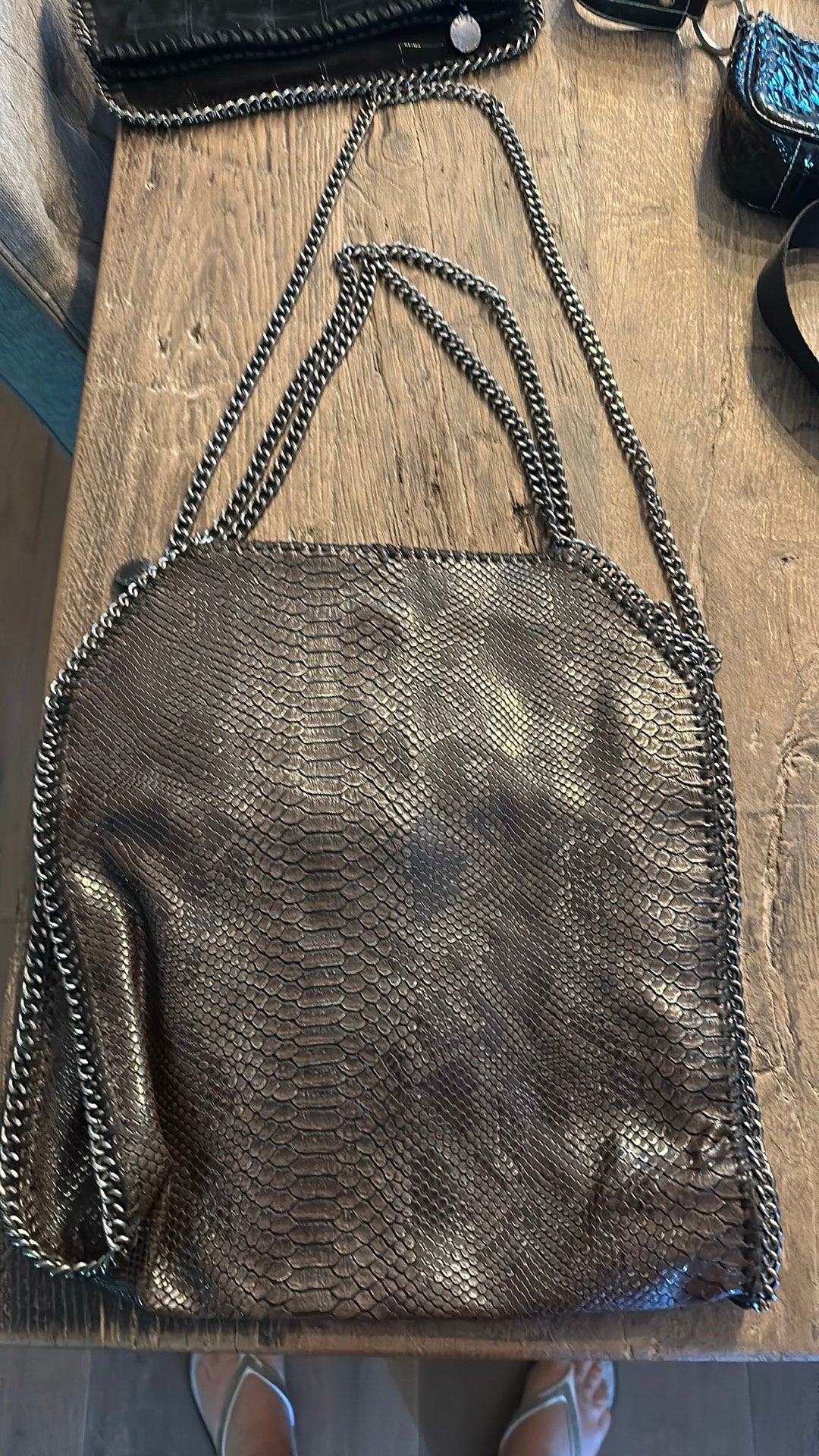Dain noir et cuir de crocodile marron Stella McCartney, Enlèvement ou Envoi, Comme neuf