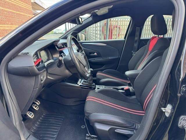 Opel Corsa "GS-line" Car-play/camera/sport/euro6d/LED/2021, Auto's, Voorwielaandrijving, 1199 cc, Leder en Stof, Zwart