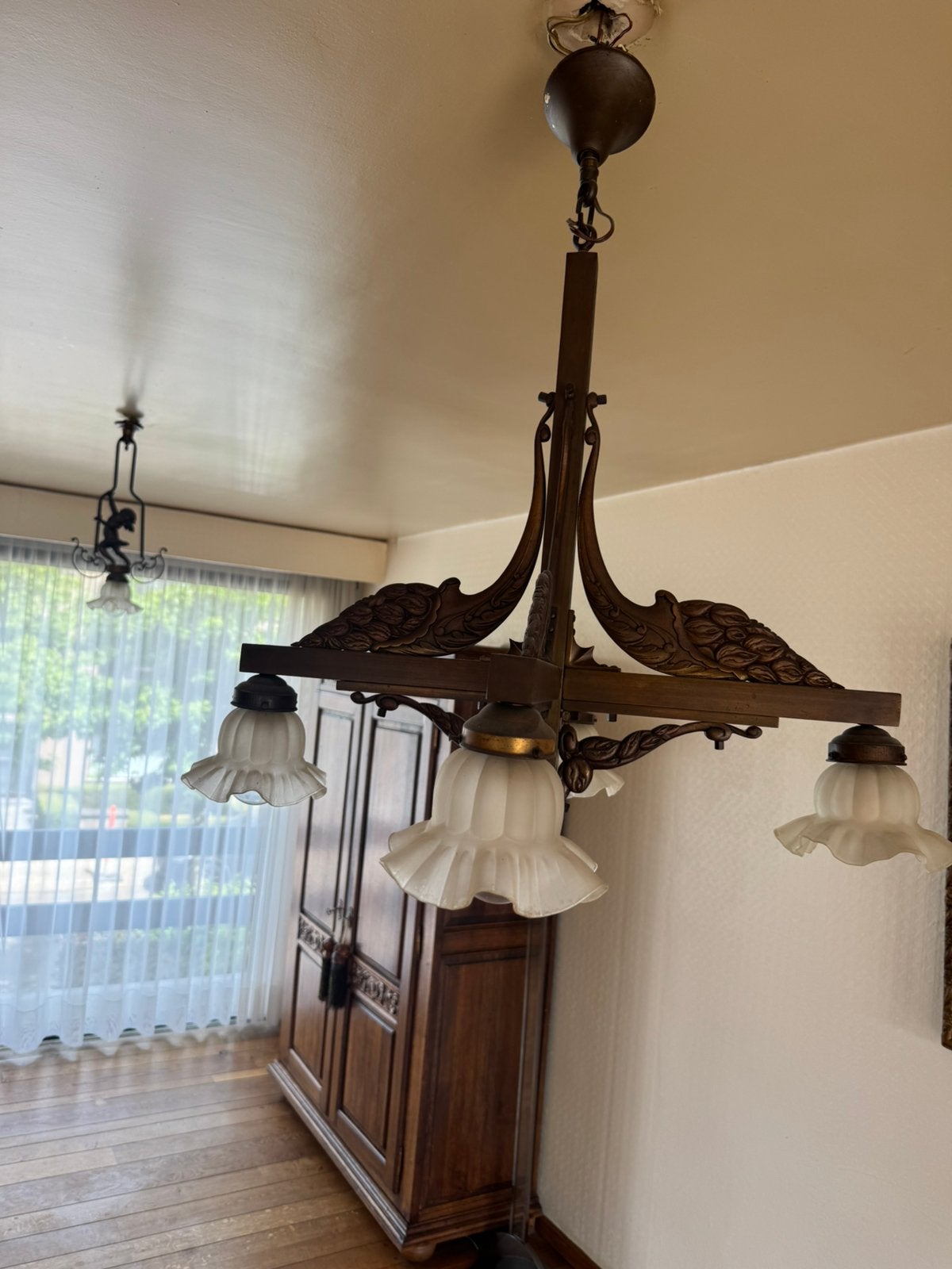 Art deco lampen / lusters, Huis en Inrichting, Ophalen, Gebruikt, Metaal, Art deco