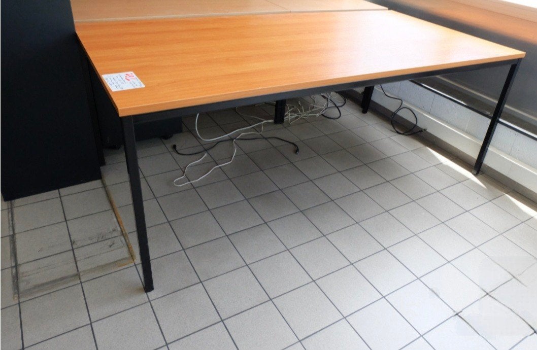 Tables de bureau robustes, Classique, Brun, Bois, Enlèvement
