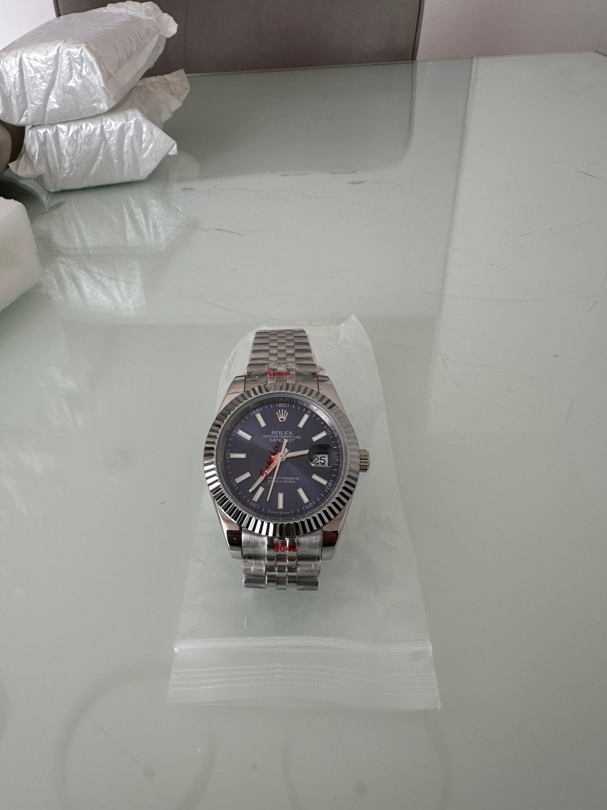 Rolex Datejust Blue met Jubileeband, Handtassen en Accessoires, Ophalen of Verzenden, Zo goed als nieuw, Staal, Rolex