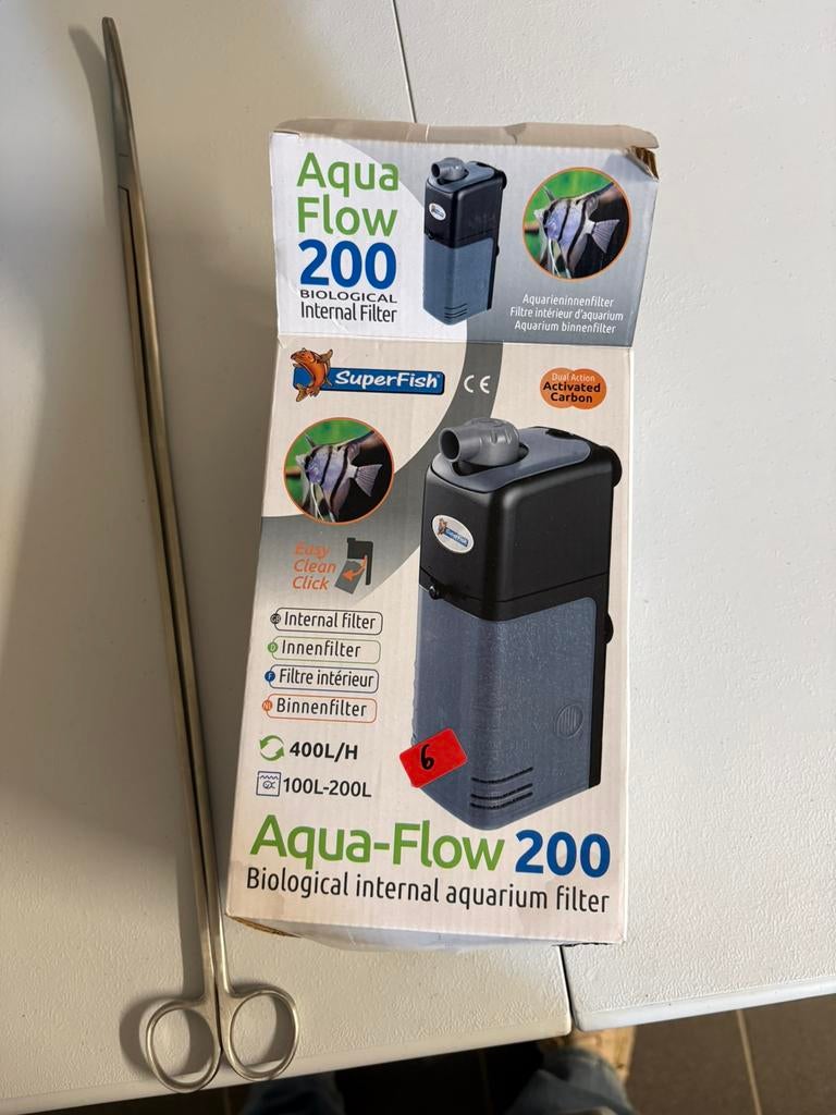 Aquariumfilter en schaar, Dieren en Toebehoren, Ophalen, Nieuw, Filter