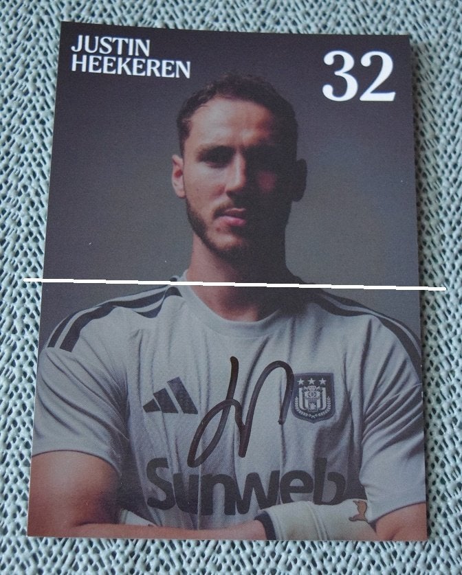 RSC Anderlecht / Gehandtekende foto / JustinHeekeren, Verzamelen, Verzenden, Nieuw, Spelerskaart