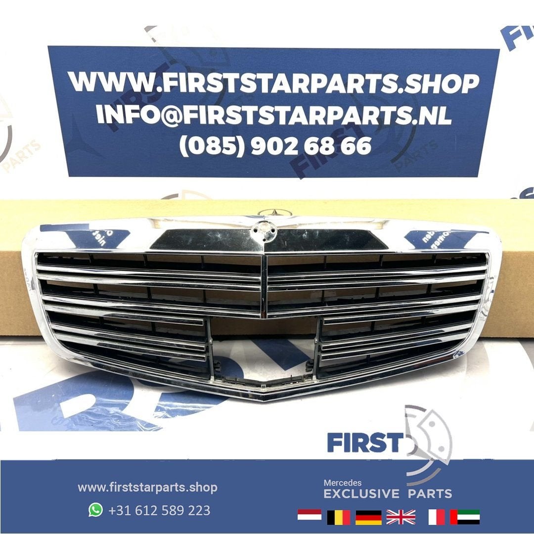 W221 AMG GRIL Mercedes S Klasse 2013 S63 bumper grille distr, Auto-onderdelen, Gebruikt, -, Ophalen of Verzenden, -