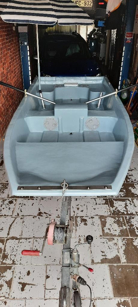 Gerenoveerde vissersboot met trailer verkopen of ruilen, Auto diversen, Aanhangers en Bagagewagens, Zo goed als nieuw, Ophalen