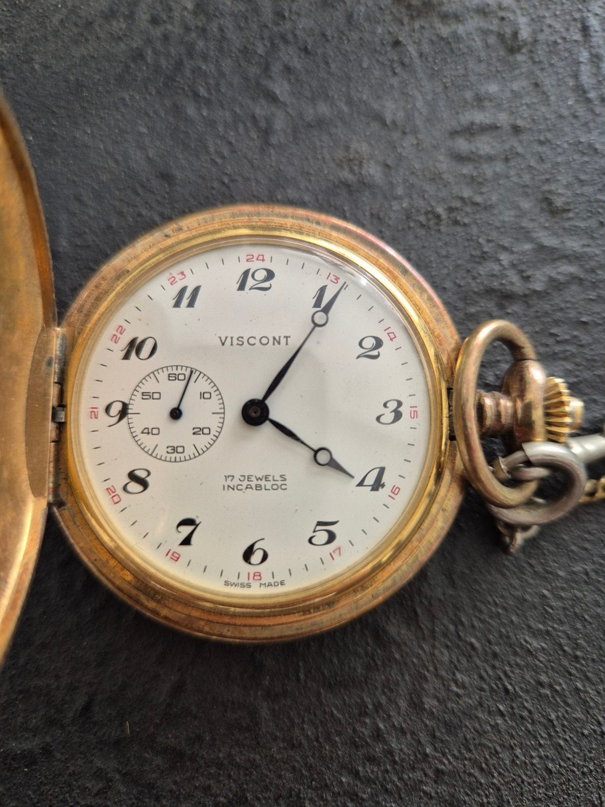 montre gousset Ancre ligne droite 17rubis 400€, Enlèvement, Montre de poche, Avec bracelet, Avant 1900