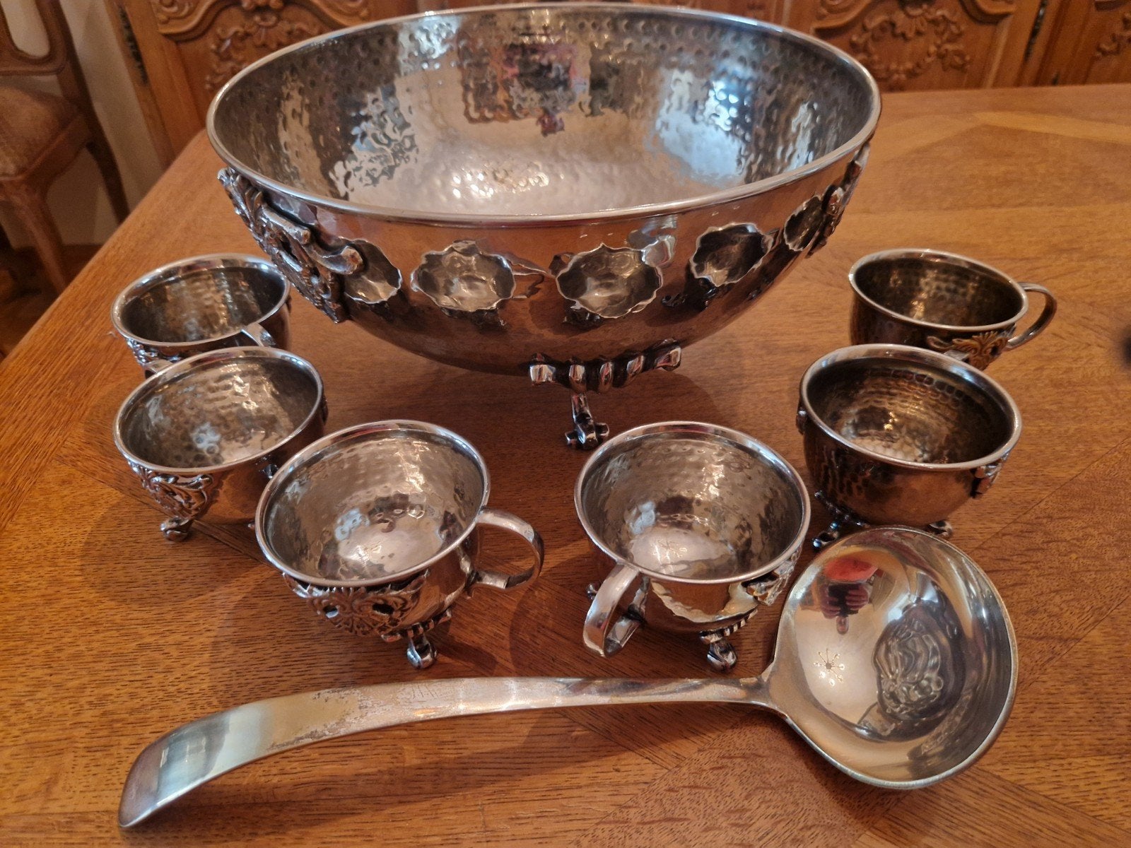 Vintage verzilverde punch/sangria-set, Ophalen, Zilver