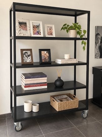 House Doctor industriële kast op wielen 130 cm, Met plank(en), Gebruikt, 100 tot 150 cm, Industrieel, design