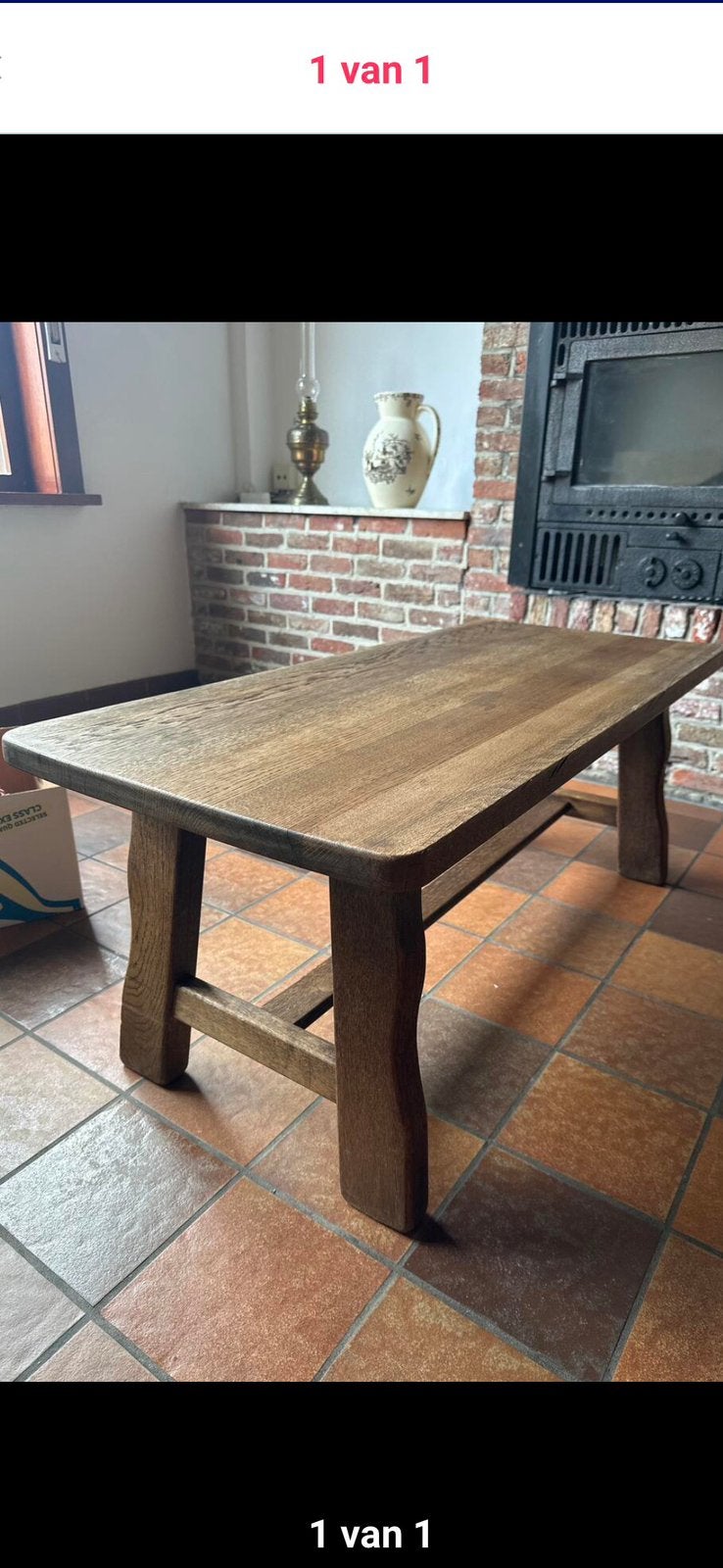 Salontafel, Minder dan 50 cm, Gebruikt, 100 tot 150 cm, Eikenhout