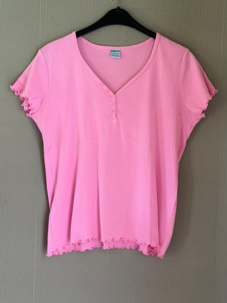 Superbe chemise d'été rose de la marque M&S (taille L), Enlèvement, Comme neuf, Rose, Manches courtes