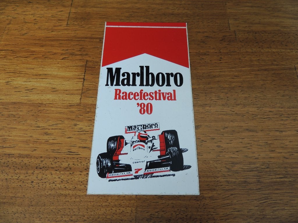 Marlboro race festival 1980 sticker, Envoi, Comme neuf, Voiture ou Moto