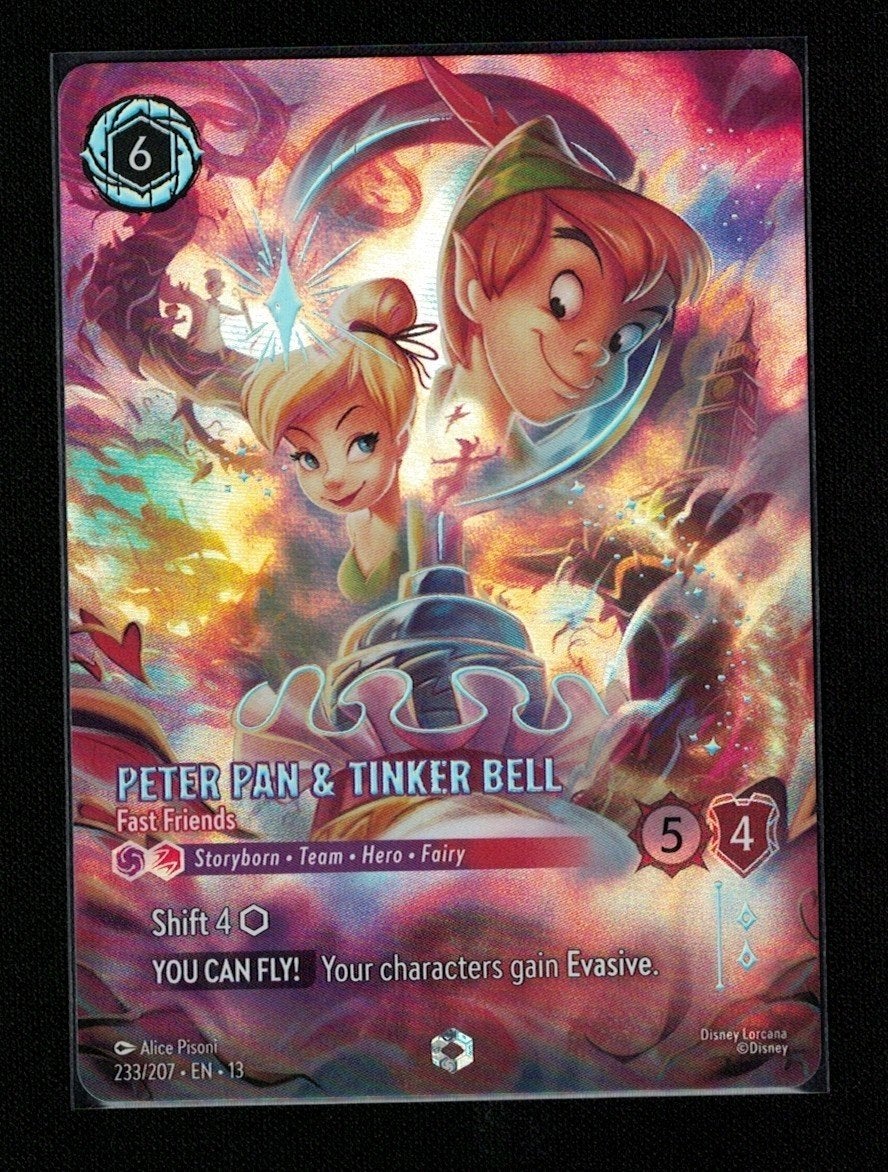 Lorcana Peter Pan & Tinker Bell Fast Friends 233/207 EN, Enlèvement ou Envoi, Neuf, Cartes en vrac, Foil