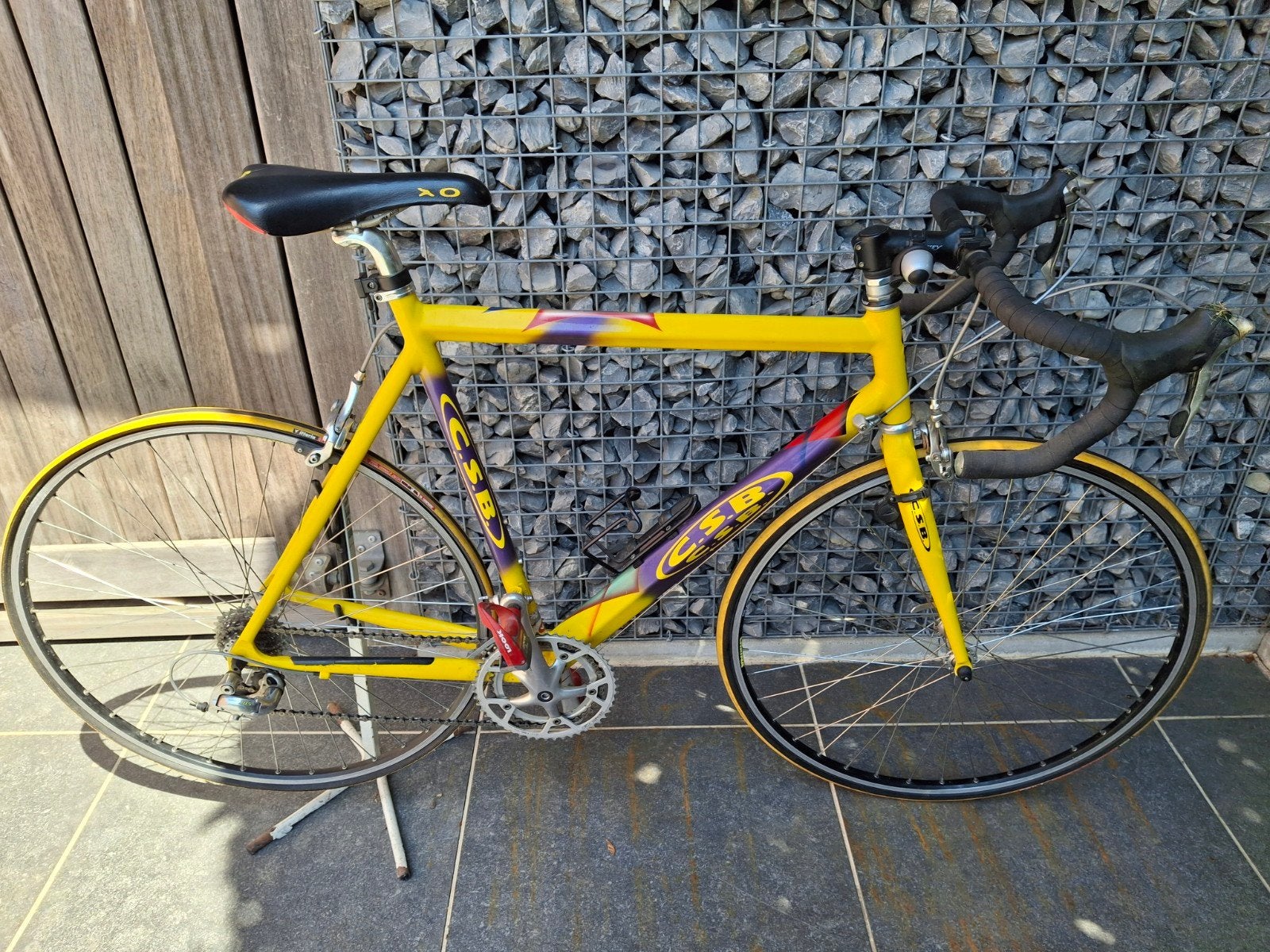 Retro koersfiets afgemonteerd met Shimano 105, Autres marques, Frein sur jante, Enlèvement, Utilisé