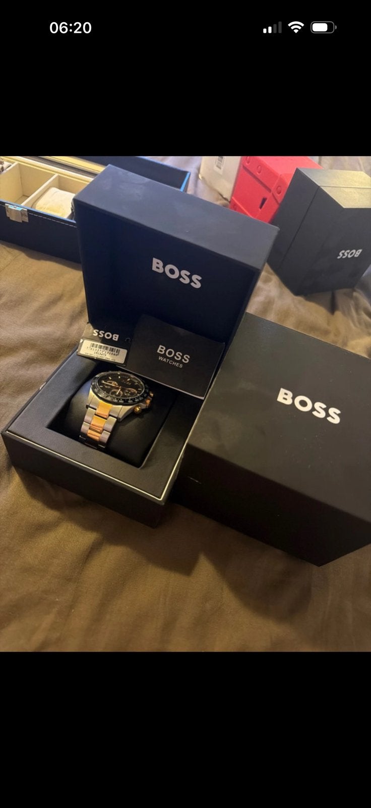 Hugo boss chronograaf, Bijoux, Sacs & Beauté, Montres | Hommes, Enlèvement ou Envoi, Comme neuf, Argent