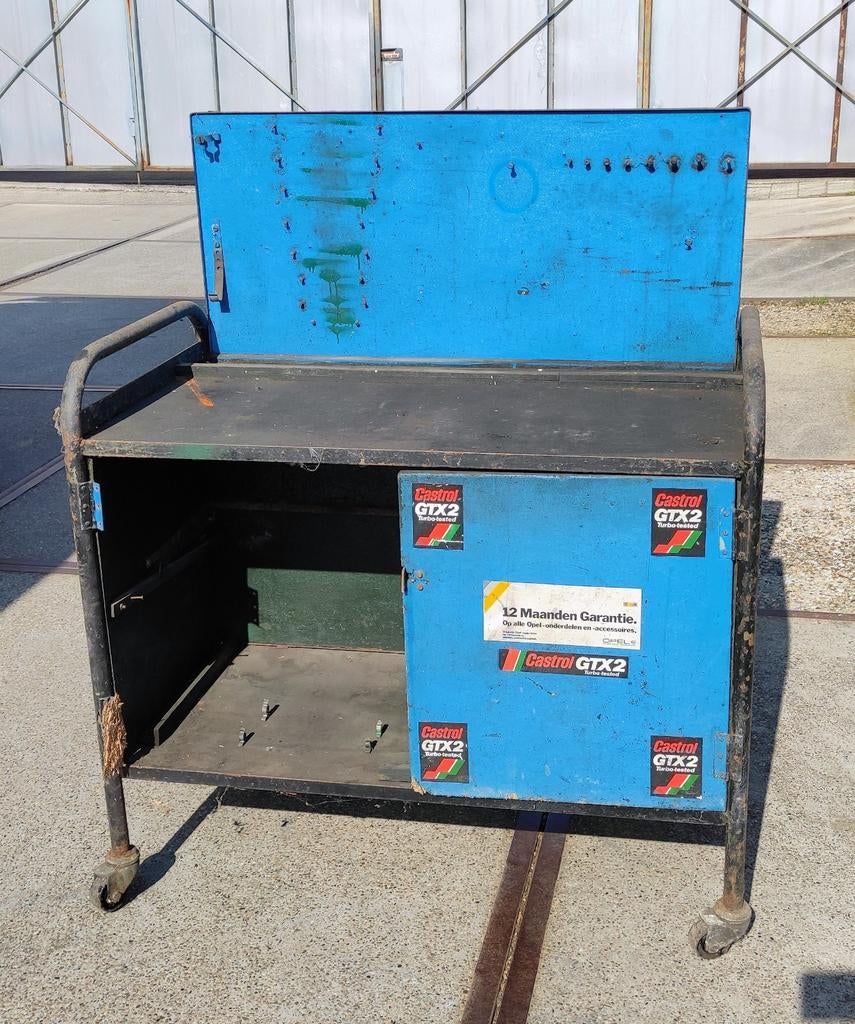 Originele retro gereedschapswagen / werktafel / werkbank, Ophalen