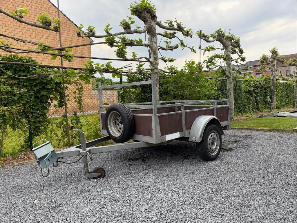 Aanhanger 750kg enkelasser - R.E. Mork, Auto diversen, Aanhangers en Bagagewagens, Ophalen, Gebruikt