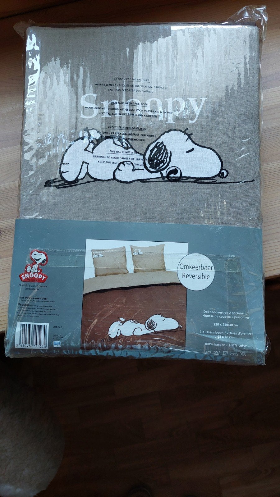 dekbedovertrek  2 pers SNOOPY -  NIEUW !!, Huis en Inrichting, Ophalen, Katoen, Dekbedovertrek
