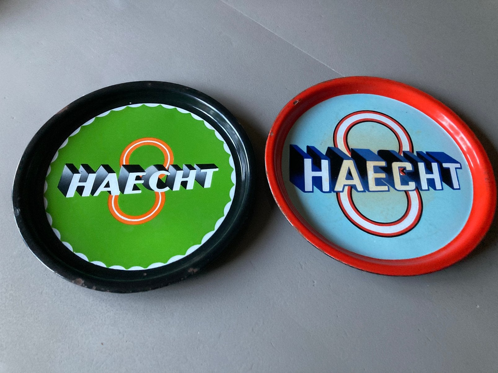 2 emaille Haecht 8, Verzamelen, Ophalen of Verzenden