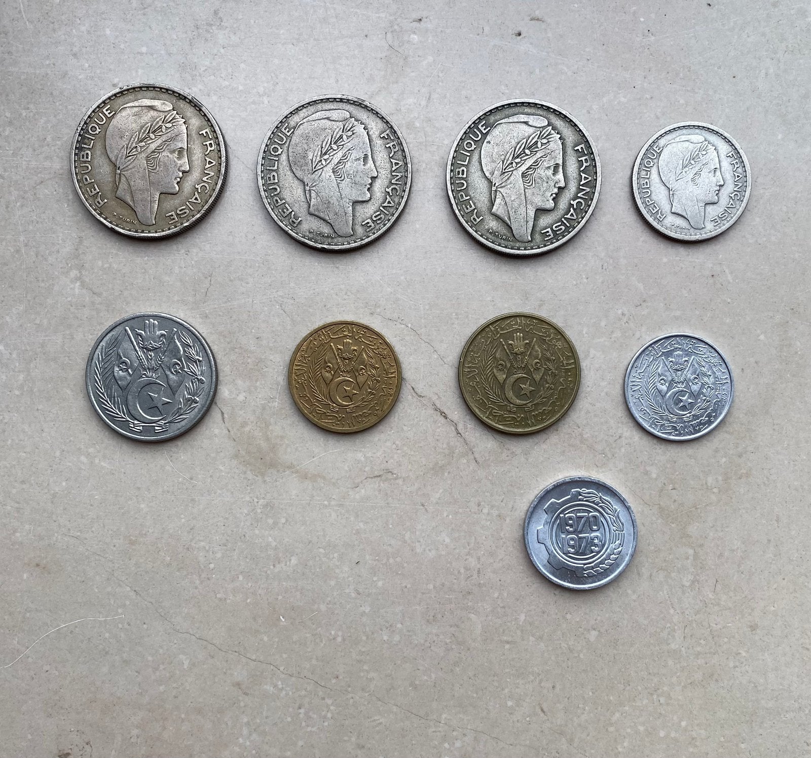 Lot de pièces de monnaies anciennes Algérie (1949-1975), Enlèvement ou Envoi