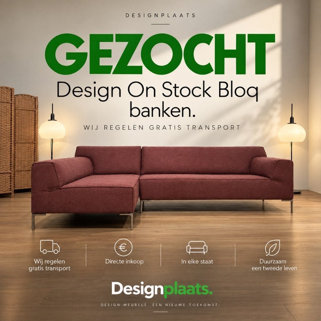 GEZOCHT: Design on Stock Bloq Banken — Direct Inkoop, Huis en Inrichting, Ophalen of Verzenden, Hoekbank, Stof, Design Bankstellen Design on Stock