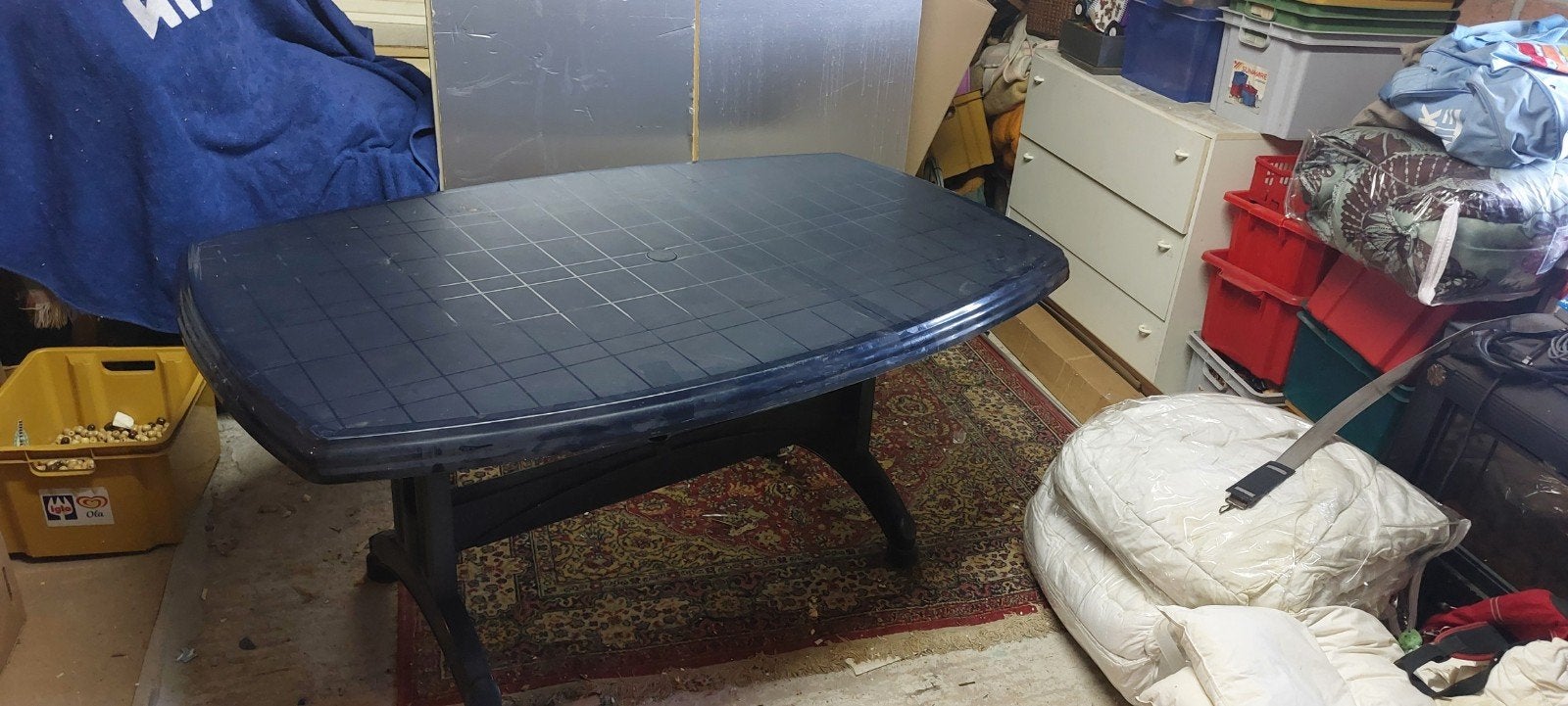tuinstoelen +tafel, Tuin en Terras, Ophalen, 4 zitplaatsen, Kunststof, Zo goed als nieuw