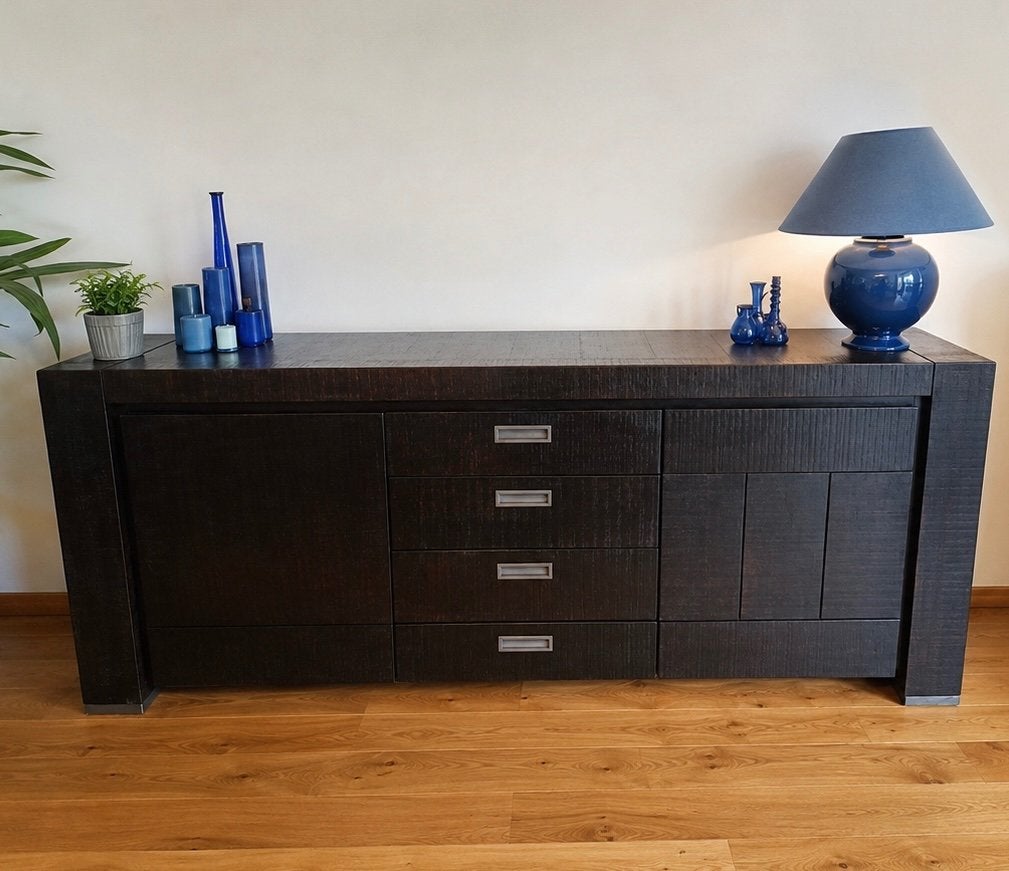 Buffet en bois de manguier massif, Avec tiroir(s), 25 à 50 cm, 200 cm ou plus, Moins de 100 cm