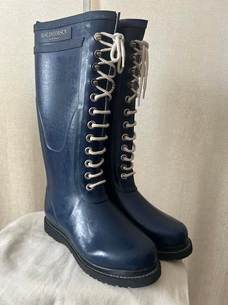 Ilse Jacobsen bottes Rub 1 hautes caoutchouc marine 36, Neuf, Bottes de pluie, Enlèvement ou Envoi, Bleu
