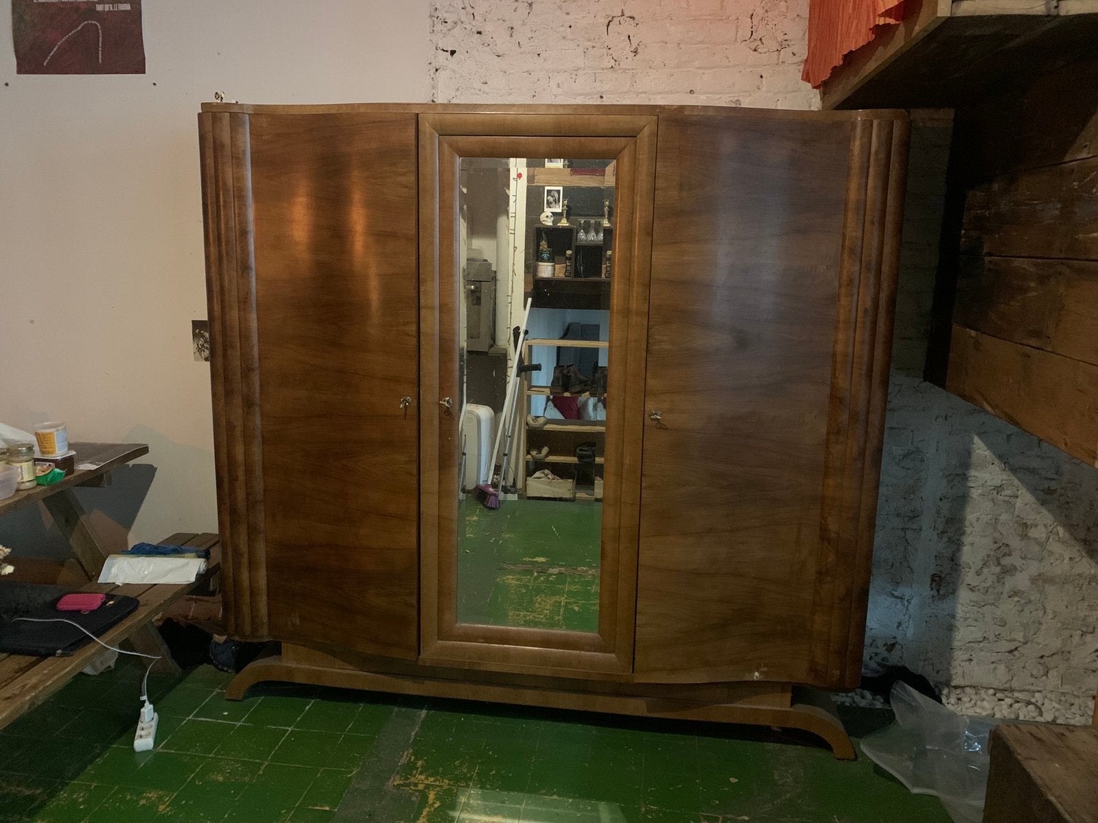 Grande armoire en bois, Enlèvement, Utilisé, Avec porte(s)