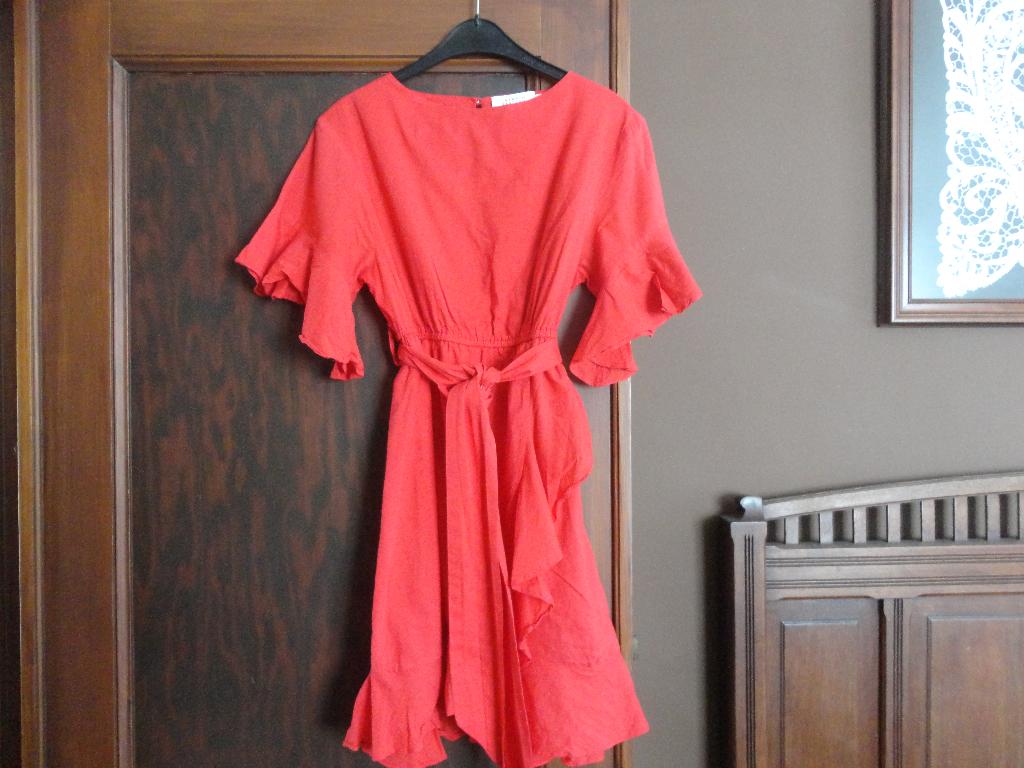 katoenen rood kleedje, Nieuw, Ophalen of Verzenden, Maat 36 (S), Rood