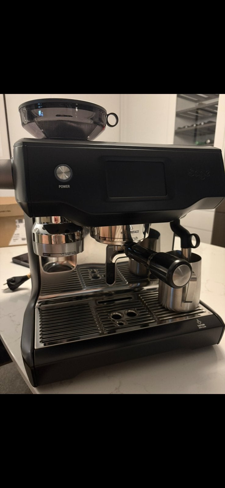 Espresso machine sage oracle touch black truffle, Enlèvement, Comme neuf, Sage